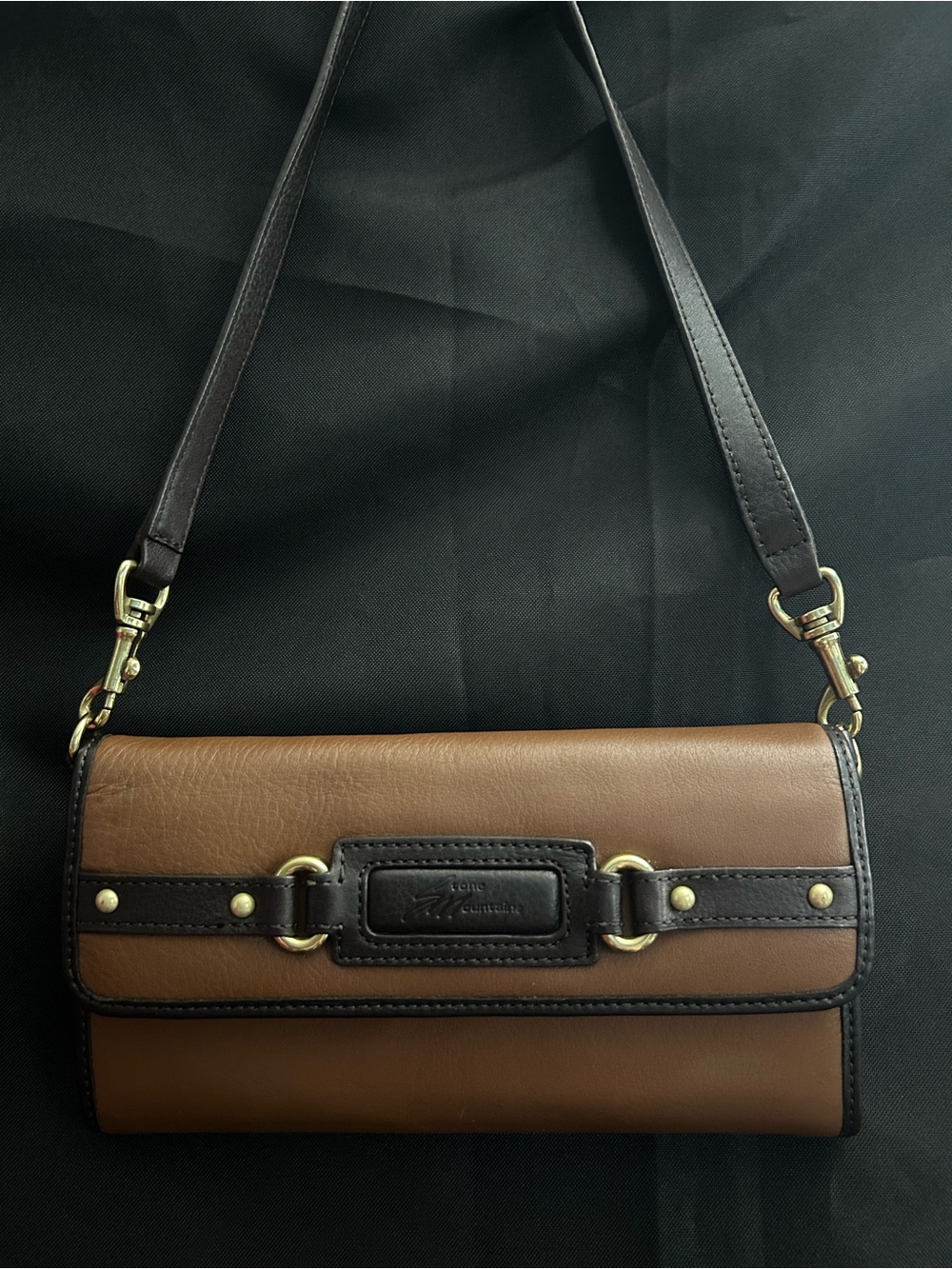 Stone Mountain Brown & Dark Brown Shoulder Clutch Bag